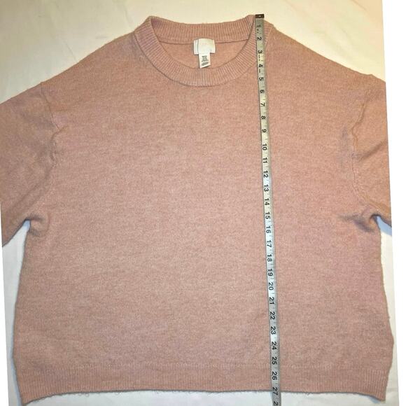H&M Pink Soft Oversized Sweater Womens Size XXL Work Casual Layer Feminine Cozy - Picture 8 of 13